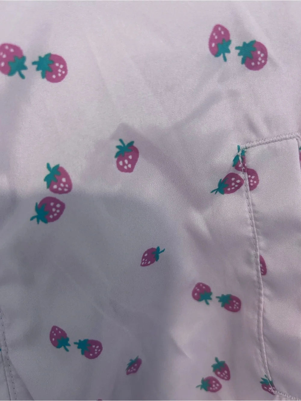 Baby GAP Pink Strawberry Hooded Windbreaker. Size 3
